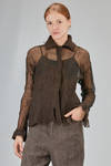 hip-lenght shirt in hand made and hand dyed nuno-felt in raw silk and natural Tiroler Bergschaf - AGOSTINA ZWILLING 