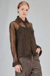 hip-lenght shirt in hand made and hand dyed nuno-felt in raw silk and natural Tiroler Bergschaf - AGOSTINA ZWILLING 