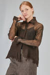hip-lenght shirt in hand made and hand dyed nuno-felt in raw silk and natural Tiroler Bergschaf - AGOSTINA ZWILLING 