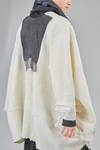 long and wide jacket in hand made and hand dyed nuno-felt in wool and silk - AGOSTINA ZWILLING 