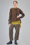 long and wide sweater in hand made and hand dyed nuno-felt in wool and silk - AGOSTINA ZWILLING 