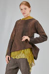 long and wide sweater in hand made and hand dyed nuno-felt in wool and silk - AGOSTINA ZWILLING 