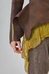 long and wide sweater in hand made and hand dyed nuno-felt in wool and silk - AGOSTINA ZWILLING 
