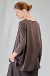 long and wide t-shirt in light and soft cotton and elastan jersey - ALBUM DI FAMIGLIA 