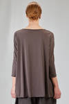 long and wide t-shirt in light and soft cotton and elastan jersey - ALBUM DI FAMIGLIA 