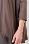long and wide t-shirt in light and soft cotton and elastan jersey - ALBUM DI FAMIGLIA 