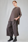 long and wide t-shirt in light and soft cotton and elastan jersey - ALBUM DI FAMIGLIA 