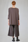 long and wide t-shirt in light and soft cotton and elastan jersey - ALBUM DI FAMIGLIA 