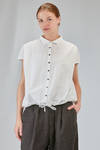 hip-lenght shirt, soft, in washed cotton 'pelle ovo' - ALBUM DI FAMIGLIA 