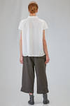 hip-lenght shirt, soft, in washed cotton 'pelle ovo' - ALBUM DI FAMIGLIA 