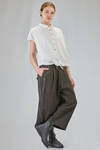 hip-lenght shirt, soft, in washed cotton 'pelle ovo' - ALBUM DI FAMIGLIA 