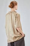 long and wide shirt in washed silk and cotton satin garment dyed - ALBUM DI FAMIGLIA 