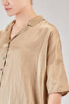 long and wide shirt in washed silk and cotton satin garment dyed - ALBUM DI FAMIGLIA 