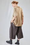 long and wide shirt in washed silk and cotton satin garment dyed - ALBUM DI FAMIGLIA 