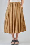 long and wide skirt in washed silk and cotton satin garment dyed - ALBUM DI FAMIGLIA 