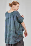 long and wide shirt in hand dyed cotton voile - ATELIER SUPPAN 