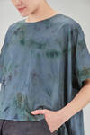 long and wide shirt in hand dyed cotton voile - ATELIER SUPPAN 