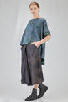 long and wide shirt in hand dyed cotton voile - ATELIER SUPPAN 