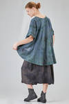 long and wide shirt in hand dyed cotton voile - ATELIER SUPPAN 