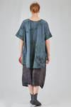 long and wide shirt in hand dyed cotton voile - ATELIER SUPPAN 