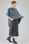 long and wide shirt in hand dyed cotton voile - ATELIER SUPPAN 