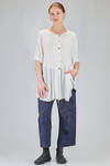 camicia lunga e ampia, in garza leggera e goffrata di viscosa e cotone - ATELIER SUPPAN 
