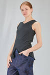 long and lean tank top in hand dyed cotton and linen jersey - ATELIER SUPPAN 