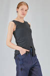 long and lean tank top in hand dyed cotton and linen jersey - ATELIER SUPPAN 