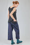 long and lean tank top in hand dyed cotton and linen jersey - ATELIER SUPPAN 