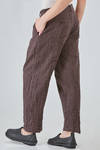 soft trousers in washed melange linen and cotton twill - ALEKSANDR MANAMIS 