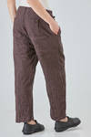 soft trousers in washed melange linen and cotton twill - ALEKSANDR MANAMIS 