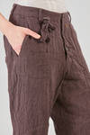 soft trousers in washed melange linen and cotton twill - ALEKSANDR MANAMIS 