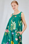 long and wide dungarees dress in washed cotton liberty - ALEKSANDR MANAMIS 