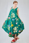 long and wide dungarees dress in washed cotton liberty - ALEKSANDR MANAMIS 
