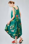 long and wide dungarees dress in washed cotton liberty - ALEKSANDR MANAMIS 