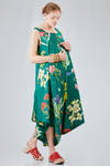 long and wide dungarees dress in washed cotton liberty - ALEKSANDR MANAMIS 