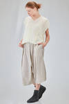 hip-lenght top, wide, in gauzed cotton and polyamide knit - BOBOUTIC 