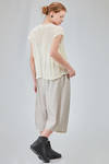 hip-lenght top, wide, in gauzed cotton and polyamide knit - BOBOUTIC 