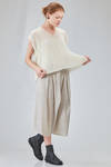 hip-lenght top, wide, in gauzed cotton and polyamide knit - BOBOUTIC 