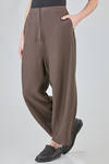 wide trousers in a very light mat-knit of silk and linen - BOBOUTIC 