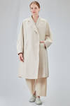 oversize overcoat in doubled cotton, linen and silk knit - BOBOUTIC 