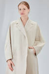 oversize overcoat in doubled cotton, linen and silk knit - BOBOUTIC 