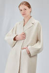 oversize overcoat in doubled cotton, linen and silk knit - BOBOUTIC 