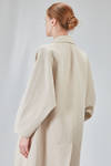 oversize overcoat in doubled cotton, linen and silk knit - BOBOUTIC 