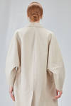 oversize overcoat in doubled cotton, linen and silk knit - BOBOUTIC 