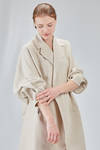 oversize overcoat in doubled cotton, linen and silk knit - BOBOUTIC 