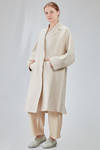 oversize overcoat in doubled cotton, linen and silk knit - BOBOUTIC 