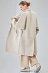 oversize overcoat in doubled cotton, linen and silk knit - BOBOUTIC 