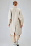 oversize overcoat in doubled cotton, linen and silk knit - BOBOUTIC 