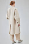 oversize overcoat in doubled cotton, linen and silk knit - BOBOUTIC 